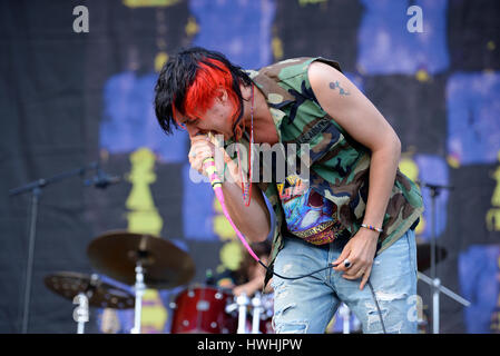 BARCELONA - 29 Mai: Julian Casablancas und The Voidz (Band) in Konzert im Primavera Sound Festival 2015 am 29. Mai 2015 in Barcelona, Spanien. Stockfoto