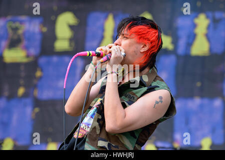 BARCELONA - 29 Mai: Julian Casablancas und The Voidz (Band) in Konzert im Primavera Sound Festival 2015 am 29. Mai 2015 in Barcelona, Spanien. Stockfoto