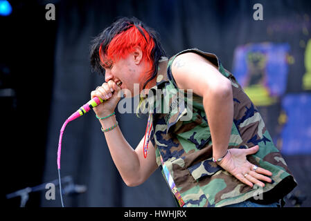 BARCELONA - 29 Mai: Julian Casablancas und The Voidz (Band) in Konzert im Primavera Sound Festival 2015 am 29. Mai 2015 in Barcelona, Spanien. Stockfoto