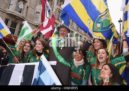 Dara O'Briain, St Patricks Day Parade,Piccadilly,London.UK Stockfoto