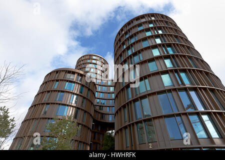 Axel Türme, fünf runden Türmen in Axel Square, Axel Torv, Vesterbrogade, Kopenhagen. Stockfoto