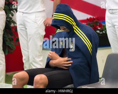 Mailand, Italien - 10. März 2017: Filippo Magnini Schwimmer beim 7. Trofeo Citta di Milano-schwimmen-Wettbewerb. Stockfoto