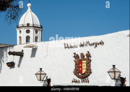 Reisen, Kanaren, Kanarische Inseln, Lanzarote: Palacio del Marques, Tequise. Stockfoto