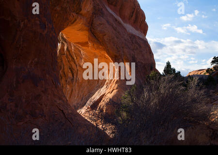 Partition Arch auf Devils Garden Trail, Arches-Nationalpark, Utah Stockfoto