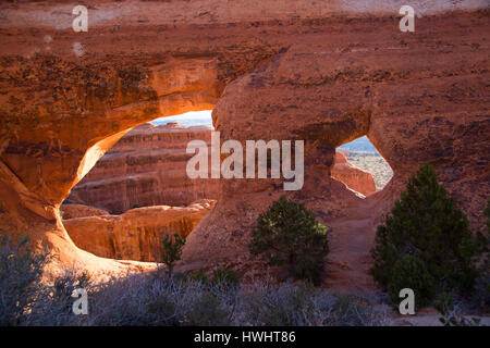 Partition Arch auf Devils Garden Trail, Arches-Nationalpark, Utah Stockfoto