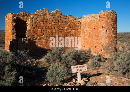 Hovenweep Burg, Hovenweep National Monument in Utah Stockfoto