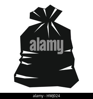 Müll-Beutel-Symbol, einfachen Stil Stock Vektor