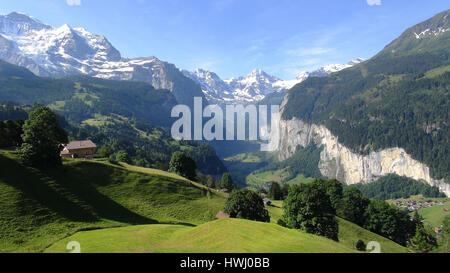 Schweizer Bergwelt Stockfoto