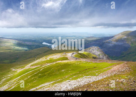 Blick von Nord-Wales Snowdon Stockfoto