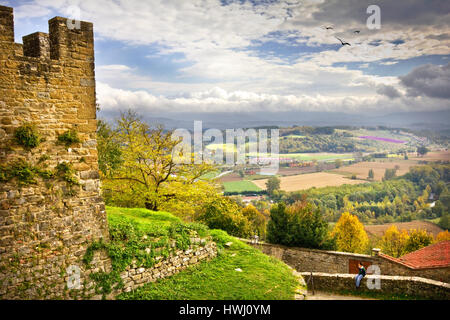 FieldsTuscany Landschaft im Herbst Stockfoto