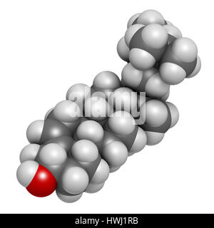 Beta-Sitosterol Phytosterol Molekül. 3D-Rendering.  In der Behandlung der gutartigen Prostata-Hyperplasie (BPH) und hohe Cholesterinwerte untersucht. Atome Stockfoto