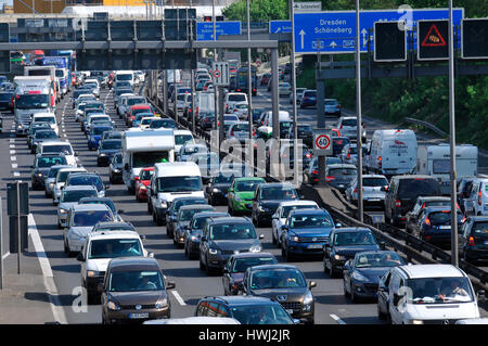 Stau, Stadtautobahn, Wilmersdorf, Berlin, Deutschland Stockfoto