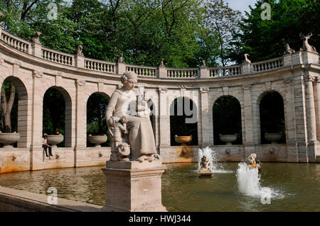 Maerchenbrunnen Volkspark Friedrichshain, Berlin, Deutschland, Märchenbrunnen Stockfoto