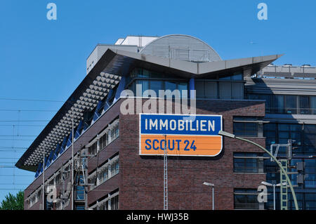 Immobilien Scout, Andreasstraße, Friedrichshain, Berlin, Deutschland Stockfoto