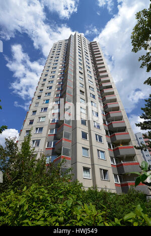 Hochhaus, Lipschitzallee, Gropiusstadt, Neukölln, Berlin, Deutschland Stockfoto