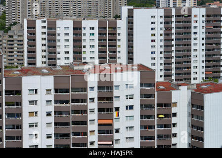 Hochh? User, Lipschitzallee, Gropiusstadt, Neukölln, Berlin, Deutschland Stockfoto