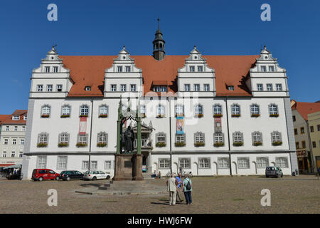 Altes Rathaus, Markt, Lutherstadt Wittenberg, Sachsen-Anhalt, Deutschland Stockfoto