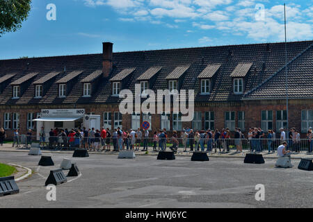 Besucherzentrum, Stammlager ich Konzentrationslager Auschwitz-Birkenau, Auschwitz, Polen Stockfoto