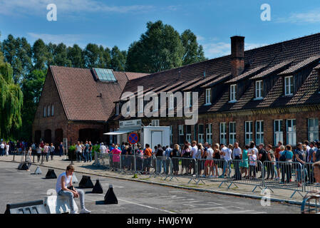 Besucherzentrum, Stammlager ich Konzentrationslager Auschwitz-Birkenau, Auschwitz, Polen Stockfoto