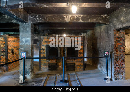 Krematorium, Stammlager ich Konzentrationslager Auschwitz-Birkenau, Auschwitz, Polen Stockfoto