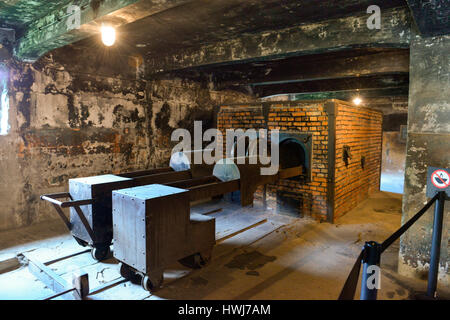 Krematorium, Stammlager ich Konzentrationslager Auschwitz-Birkenau, Auschwitz, Polen Stockfoto