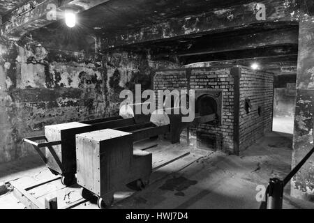 Krematorium, Stammlager ich Konzentrationslager Auschwitz-Birkenau, Auschwitz, Polen Stockfoto