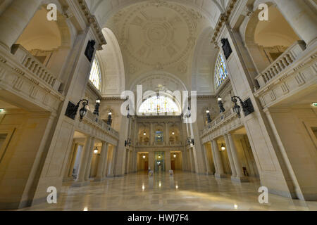 Eingangshalle, Bundesverwaltungsgericht, Simsonplatz, Leipzig, Sachsen, Deutschland Stockfoto