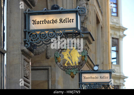 Maedlerpassage, Leipzig, Sachsen, Deutschland, Auerbachs Keller, Mädlerpassage Stockfoto