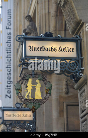 Maedlerpassage, Leipzig, Sachsen, Deutschland, Auerbachs Keller, Mädlerpassage Stockfoto