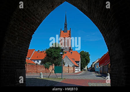 St. Marien Kirche, Pfarrei Kirche, Stadt Usedom, Landkreis Vorpommern-Greifswald, Mecklenburg-West Pomerania, Deutschland Stockfoto