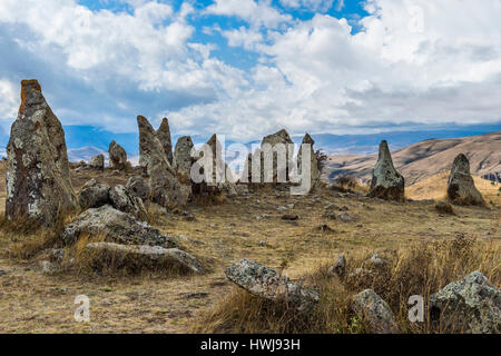 Prähistorischen Ausgrabungsstätte Karer von Zorats, Sissian, Provinz von Syunik, Armenien, Kaukasus, Naher Osten, Asien Stockfoto