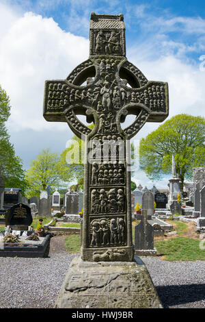 Die Muiredach hohe Kreuz, Ruinen von Monasterboice, Lough County, Irland, Mainistir Bhuithe Stockfoto