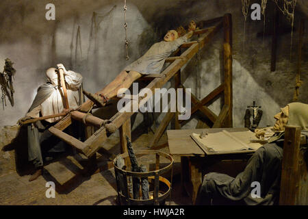 Foltermuseum, Burg Loket, stilsicheren Stockfoto