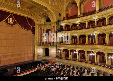 Innenbereich, Staatsoper, Andrassy Ut, Budapest, Ungarn Stockfoto