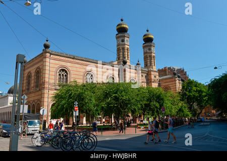 Grosse Synagoge, Dohany Straße, Budapest, Ungarn Stockfoto