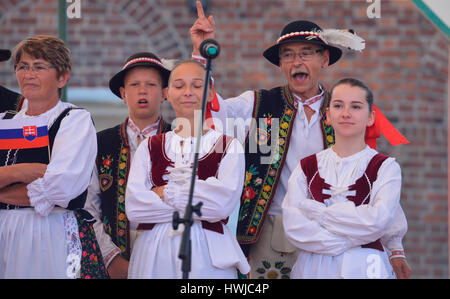 Folklorefest, Hauptmarkt, Krakau, Polen Stockfoto