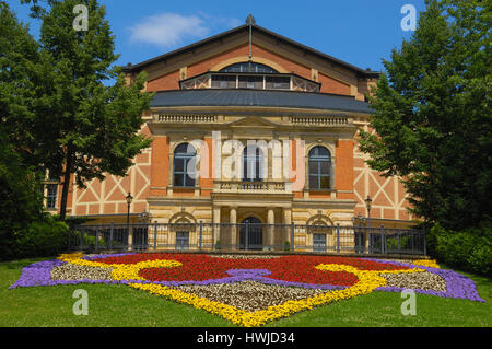 Bayreuth, Festival Oper von Richard Wagner, Bayreuther Festspielhaus, Opernhaus, Oberfranken, Franken, Bayern, Deutschland Stockfoto