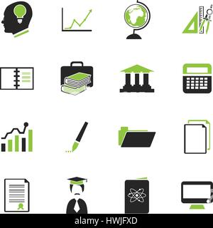 Universität einfach Icons für Web und Benutzeroberflächen Stock Vektor