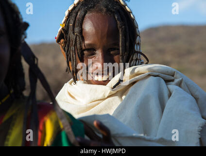 Dabale Alter Grade junge während der Gada System Zeremonie in Borana Stamm, Oromia, Yabelo, Äthiopien Stockfoto