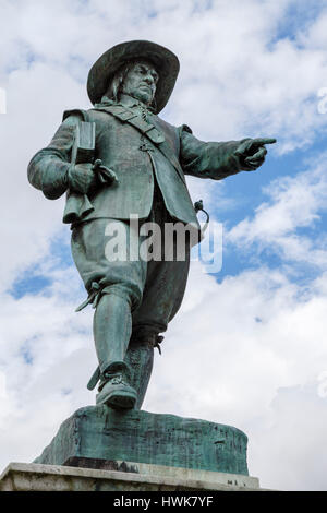 Statue von Oliver Cromwell, St Ives, Cambridgeshire, England Stockfoto