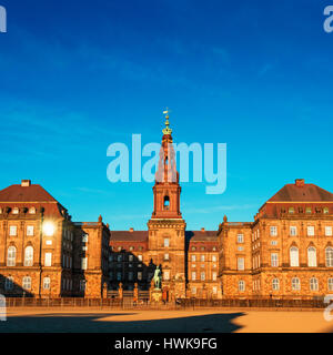 Kopenhagen, Dänemark - 11. März 2017: Schloss Christiansborg in Kopenhagen Dänemark, dänische Parlamentsgebäude. Stockfoto