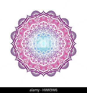Handgezeichnete Spitze Rahmen, Mandala. Stock Vektor