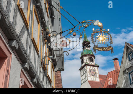 Fachwerk-Haus, Altstadt, Waiblingen, Rems Tal, Rems-Murr-Region, Baden-Württemberg, Deutschland Stockfoto