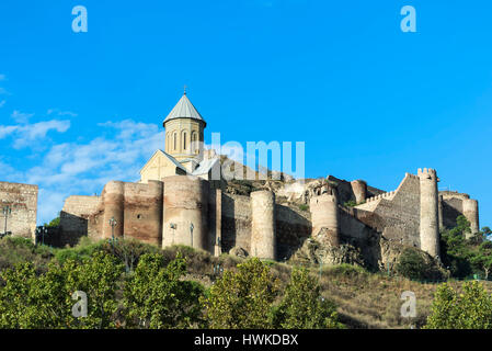 Narikala Festung und die Kirche Saint Nicholas, Tiflis, Georgien, Kaukasus, Naher Osten, Asien Stockfoto