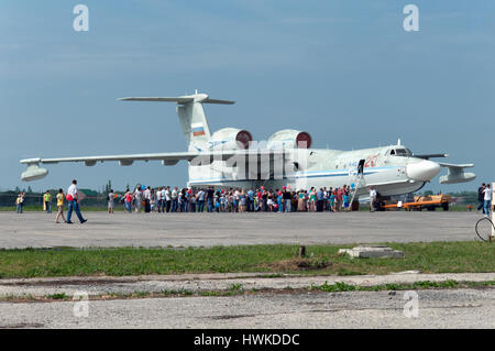 A-42 militärische Wasserflugzeug, Gagarrog, Russland, 18. Mai 2013. Das Experimentalflugzeug war kein Massenprodukt Stockfoto