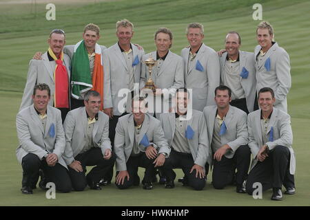 Europäisches TEAM mit RYDER CUP RYDER CUP OAKLAND HILLS USA OAKLAND HILLS DETROIT/USA 19. September 2004 Stockfoto