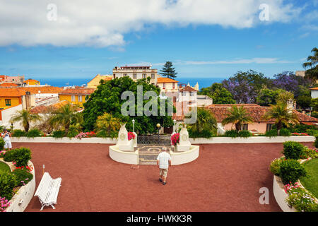 La Orotava, Teneriffa, Spanien - 11. Juni 2015: Botanischer Garten in La Orotava Stadt, Teneriffa, Kanarische Inseln Stockfoto