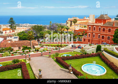 La Orotava, Teneriffa, Spanien - 11. Juni 2015: Botanischer Garten in La Orotava Stadt, Teneriffa, Kanarische Inseln Stockfoto