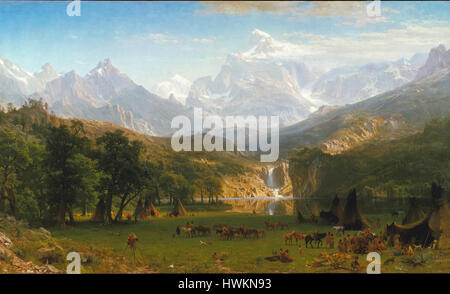 Die Rocky Mountains, Lander Peak von Albert Bierstadt Stockfoto