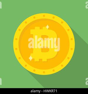 Gold Bitcoin Coin Symbol. Kryptowährung und eine Zahlung-System-symbol Stock Vektor